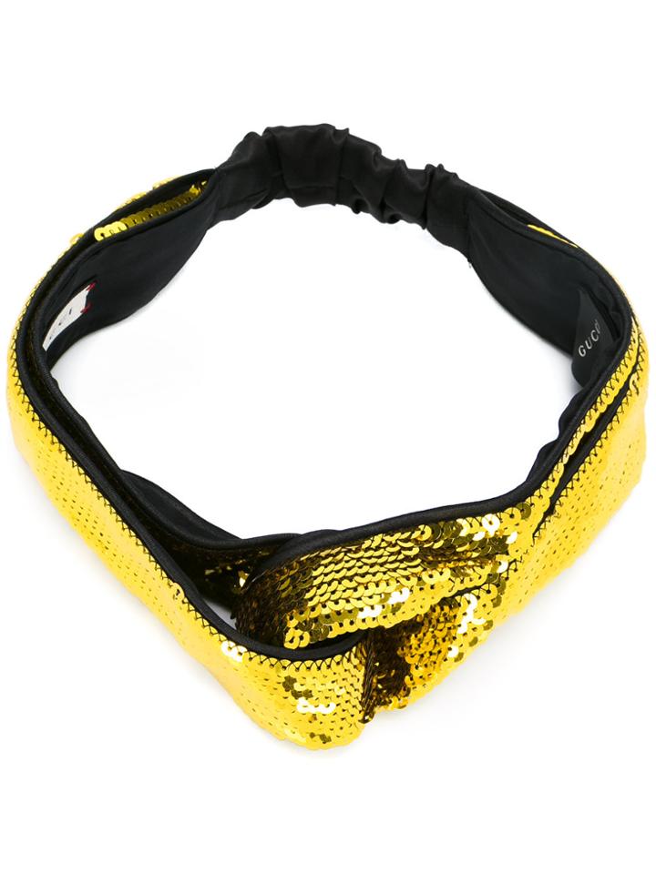 Gucci Sequin Hair Band - Metallic
