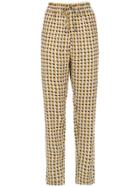 Andrea Marques Printed Drawstring Pants - White