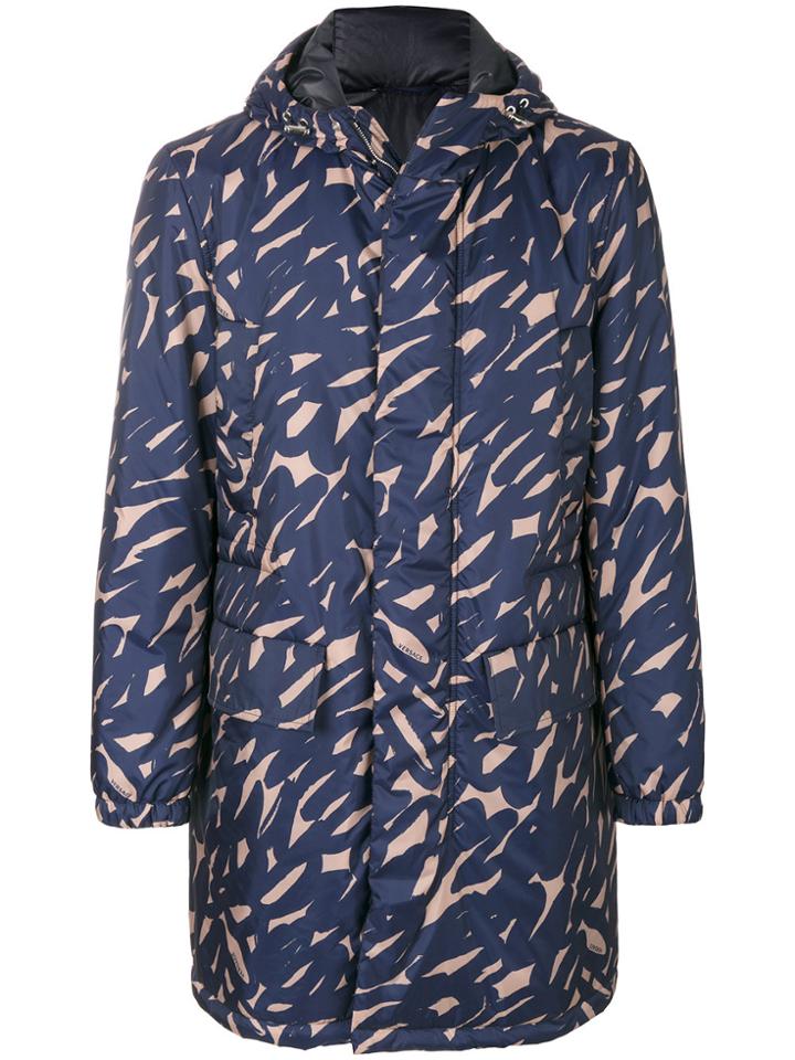 Versace Scribble Print Coat - Blue