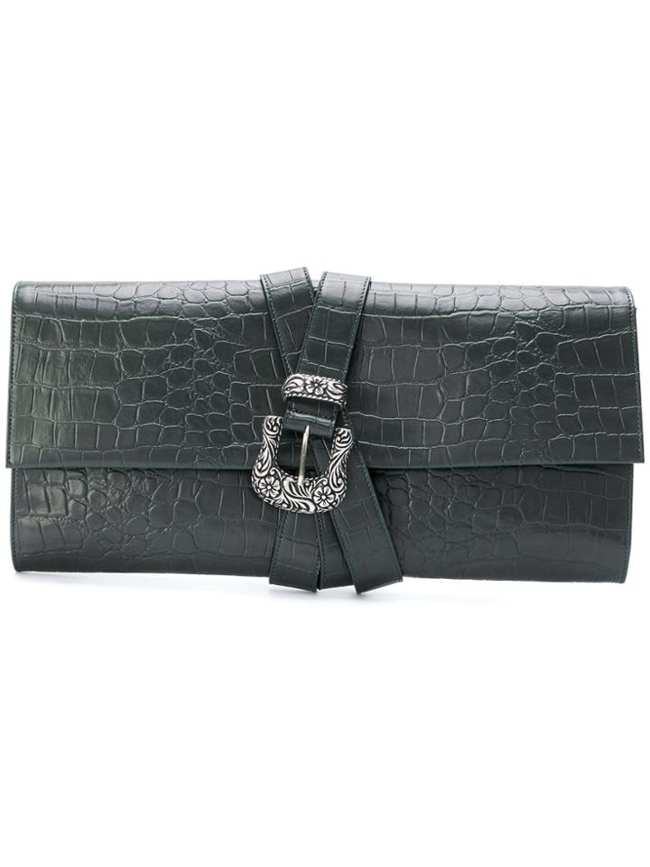 Mm6 Maison Margiela Belted Clutch - Black