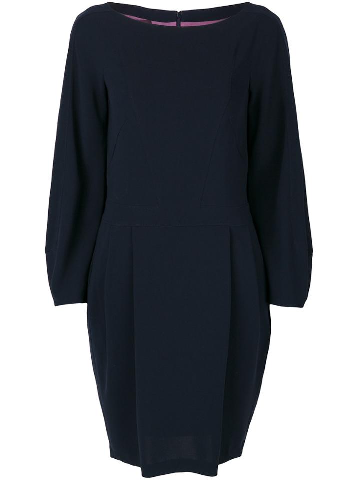 Talbot Runhof Bell Sleeve Dress - Blue