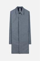 Ami Alexandre Mattiussi Classic Raincoat, Men's, Size: Medium, Grey, Cotton/polyester/polyurethane/polyester