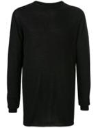Rick Owens Longline Crewneck Sweater - Black