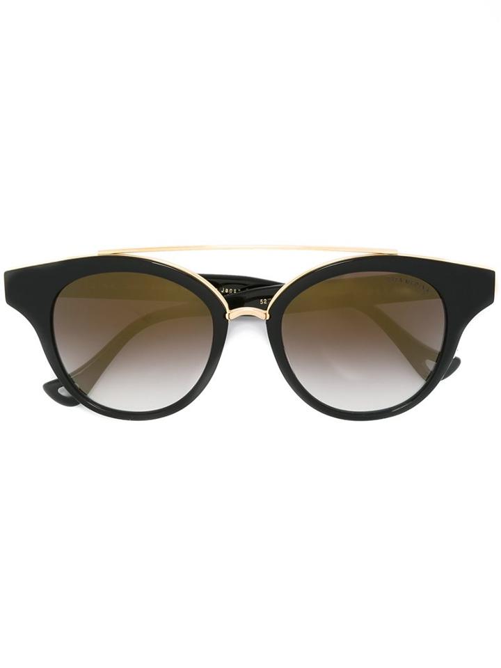 Dita Eyewear Round Framed Sunglasses, Women's, Black, Acetate