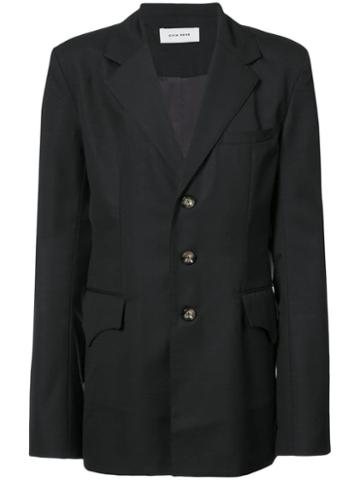 Chin Menswear Intl Mid-length Suit Jacket - Black