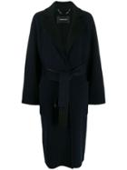 Barbara Bui Belted Mid-length Coat - Blue