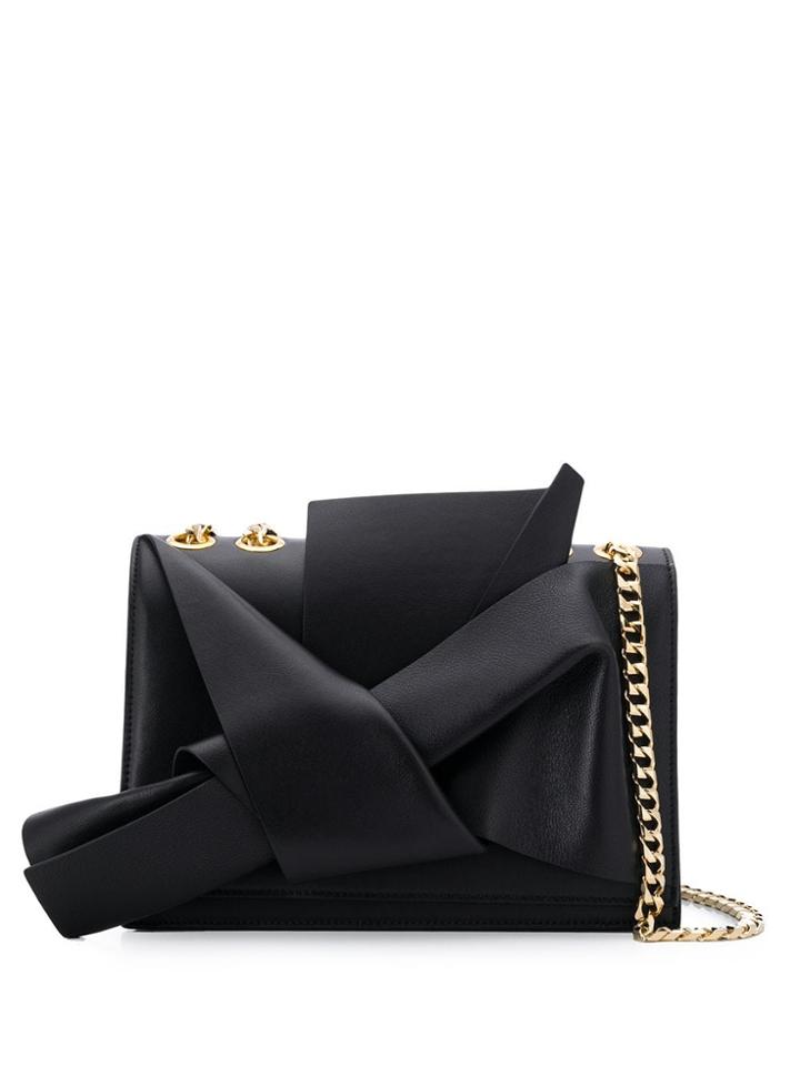 No21 Tie Knot Shoulder Bag - Black