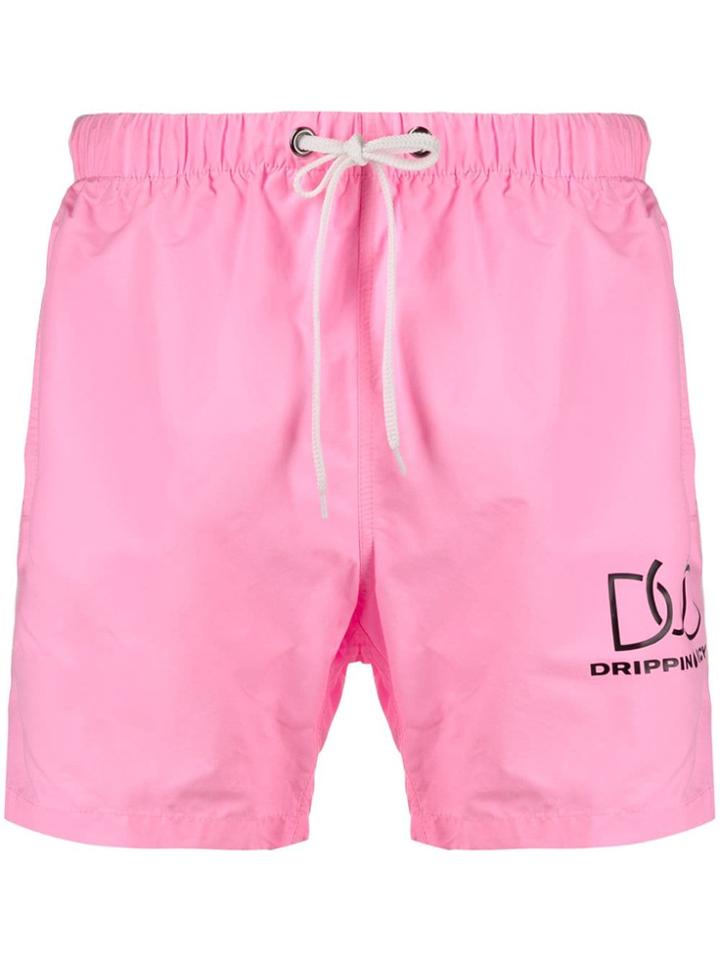 Natasha Zinko Duo Elasticated Swim Shorts - Pink