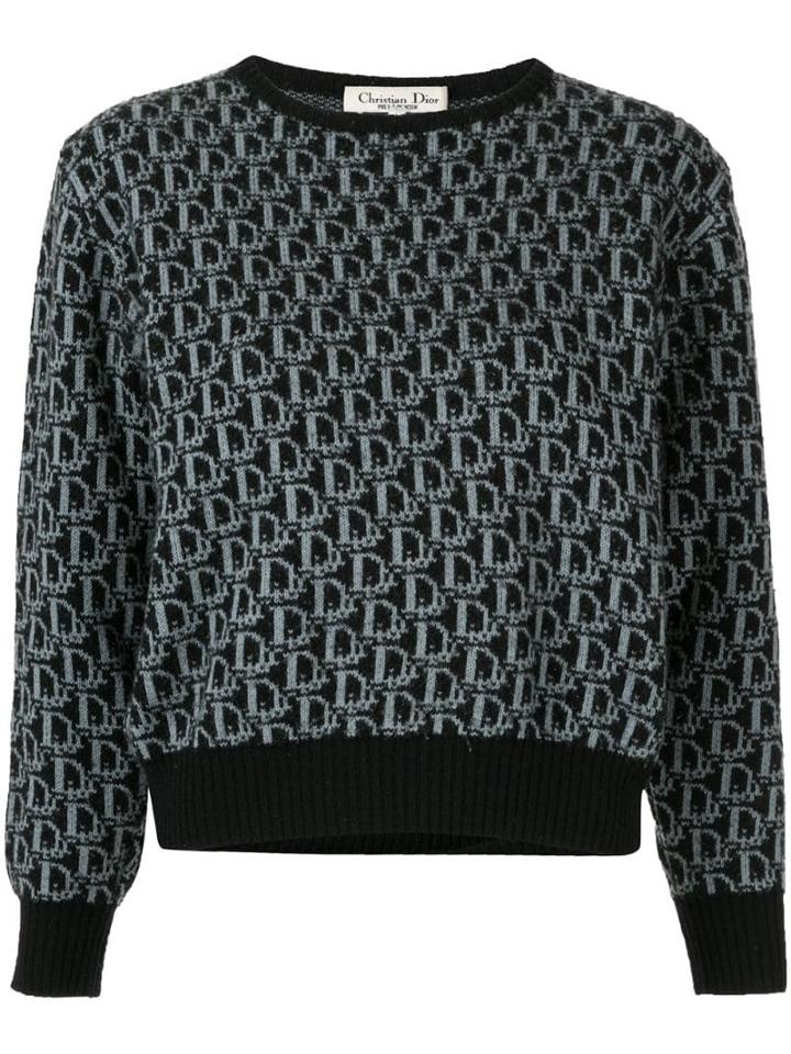 Christian Dior Pre-owned Trotter Pattern Jumper - Black