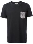 Maison Margiela Printed Pocket T-shirt, Men's, Size: 52, Black, Cotton/silk