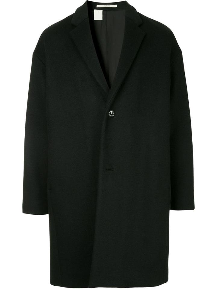 N. Hoolywood Classic Single Breasted Coat - Black