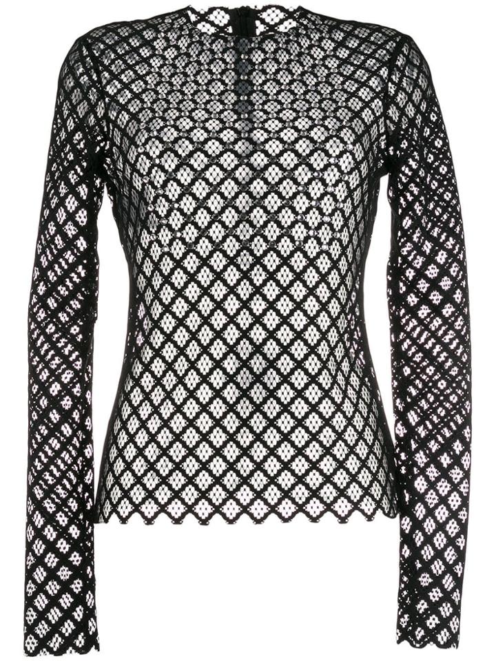 Philosophy Di Lorenzo Serafini Lace Crystal Embellished Top - Black