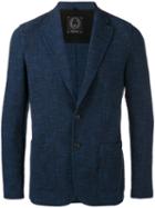 Tonello Textured Suit Jacket, Men's, Size: Medium, Blue, Cotton/polyamide/spandex/elastane