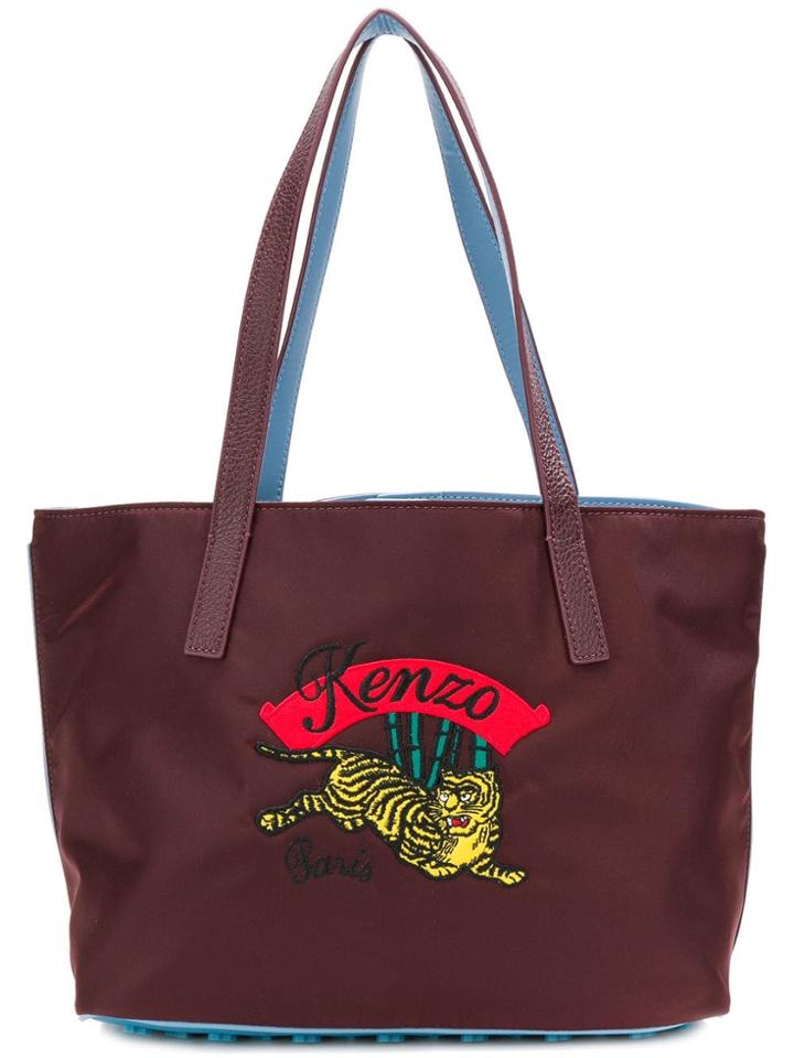 Kenzo Small Nylon Tiger Tote - Brown