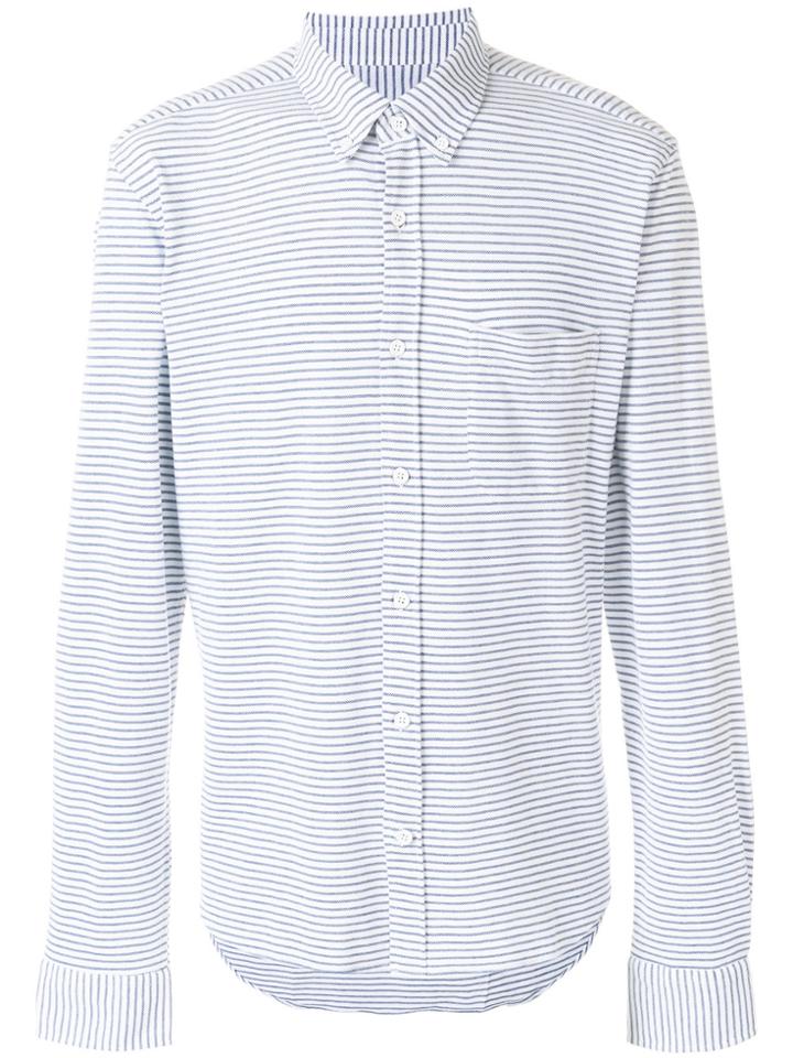 Orlebar Brown Striped Chest Pocket Shirt - Blue