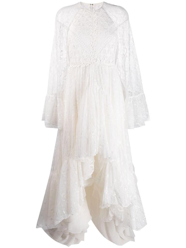 Giambattista Valli Ruffled Lace Dress - White