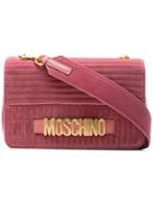 Moschino Velvet Shoulder Bag - Pink & Purple