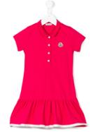 Moncler Kids - Peplum Hem Dress - Kids - Cotton/spandex/elastane - 10 Yrs, Pink/purple