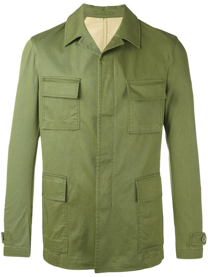 Lardini - Lightweight Jacket - Men - Cotton/spandex/elastane/cupro/viscose - 50, Green, Cotton/spandex/elastane/cupro/viscose