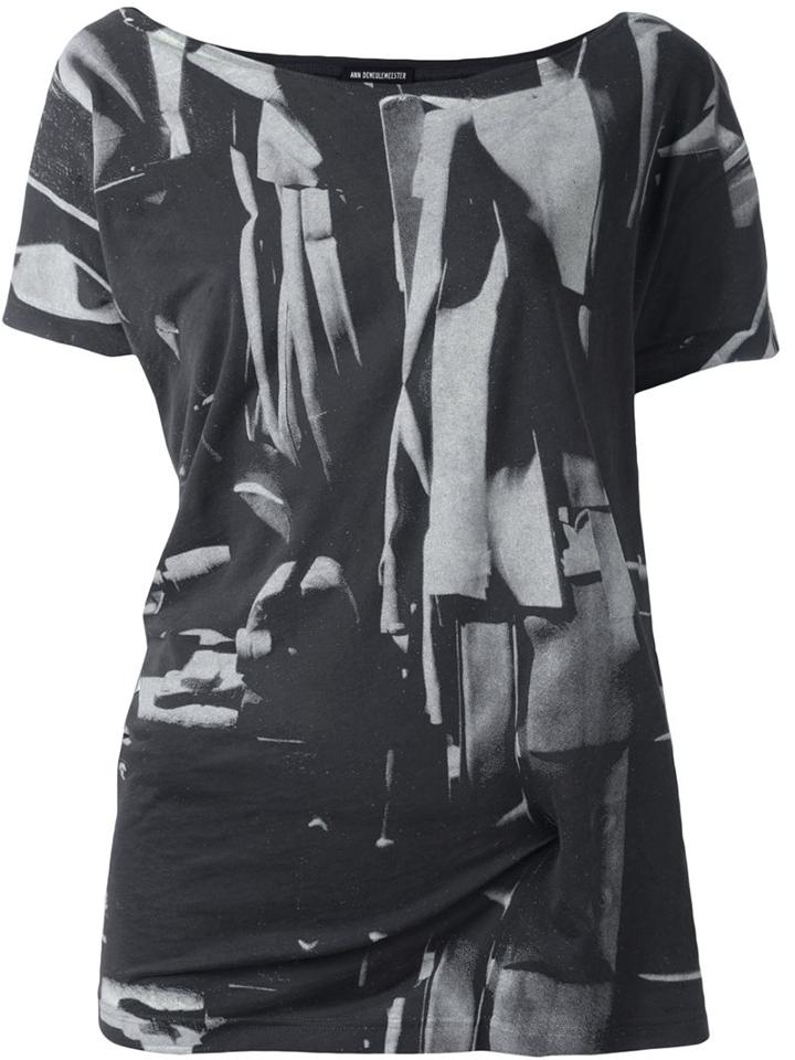 Ann Demeulemeester 'lucian' T-shirt, Women's, Size: 40, Grey, Cotton