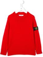 Stone Island Kids Crew Neck Jumper, Boy's, Size: 8 Yrs, Red