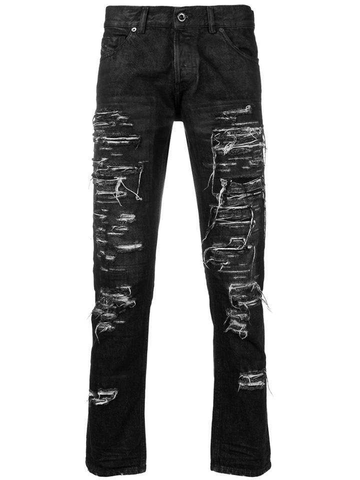 Diesel Black Gold Destroyed Slim-fit Jeans