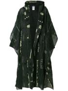 Issey Miyake Vintage Oversized Printed Coat - Green