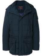 Woolrich Padded Hooded Coat - Blue