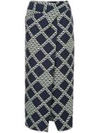 Bianca Spender Allegra Diamond Print Skirt - Blue
