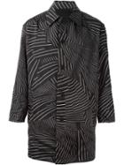 Christopher Kane Pages Print Reversible Mac, Men's, Size: 48, Black, Cotton/polyester