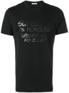 Moncler Tonal Logo Print T-shirt - Black