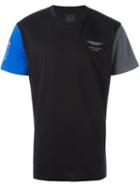 Hackett Contrast Sleeve T-shirt, Men's, Size: Large, Black, Cotton