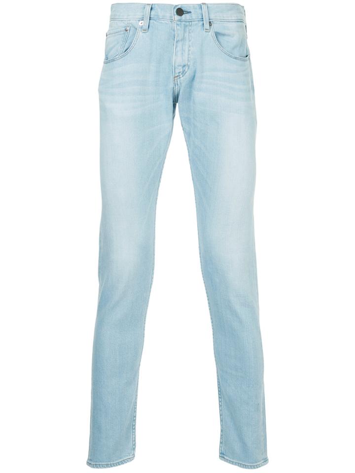 Monkey Time Bleached Effect Slim Jeans - Blue