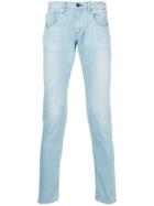 Monkey Time Bleached Effect Slim Jeans - Blue