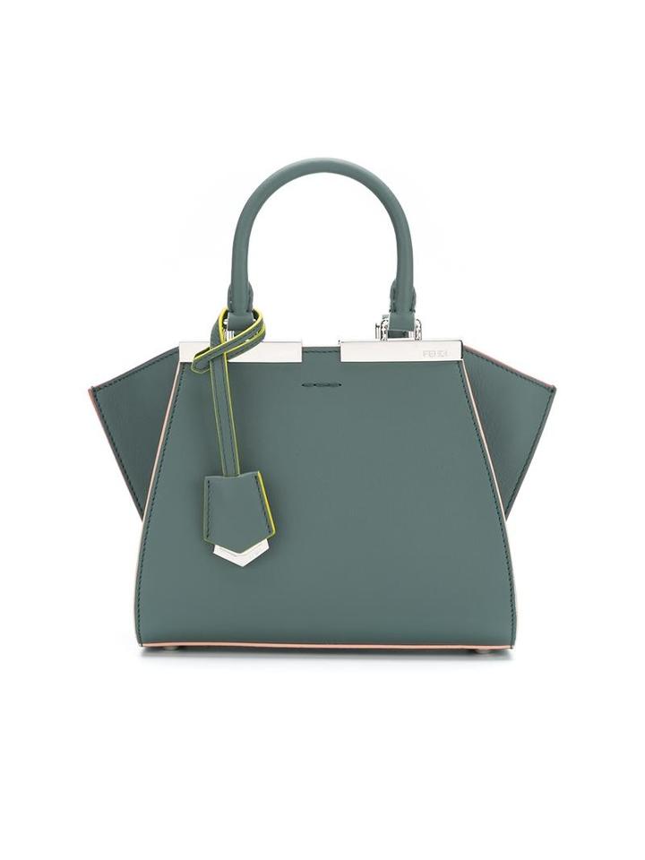 Fendi Petite 3jours Tote, Green, Calf Leather