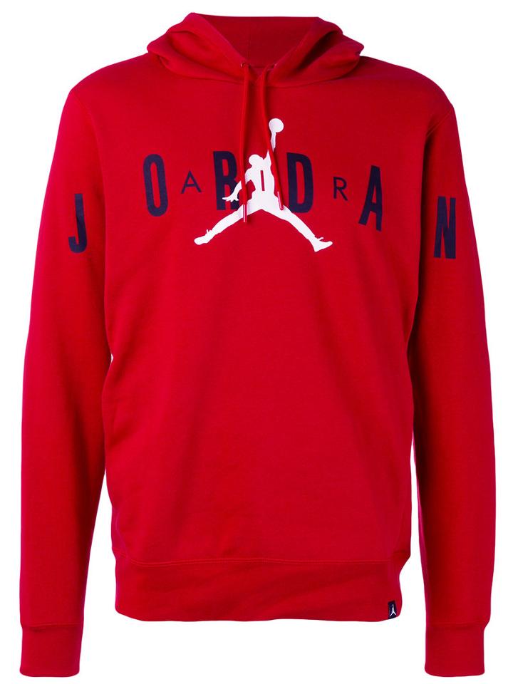 Nike Jordan Flight Graphic Fleece Hoodie, Men's, Size: Large, Red, Cotton/polyester