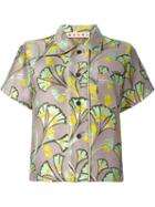 Marni Floral Print Cropped Shirt