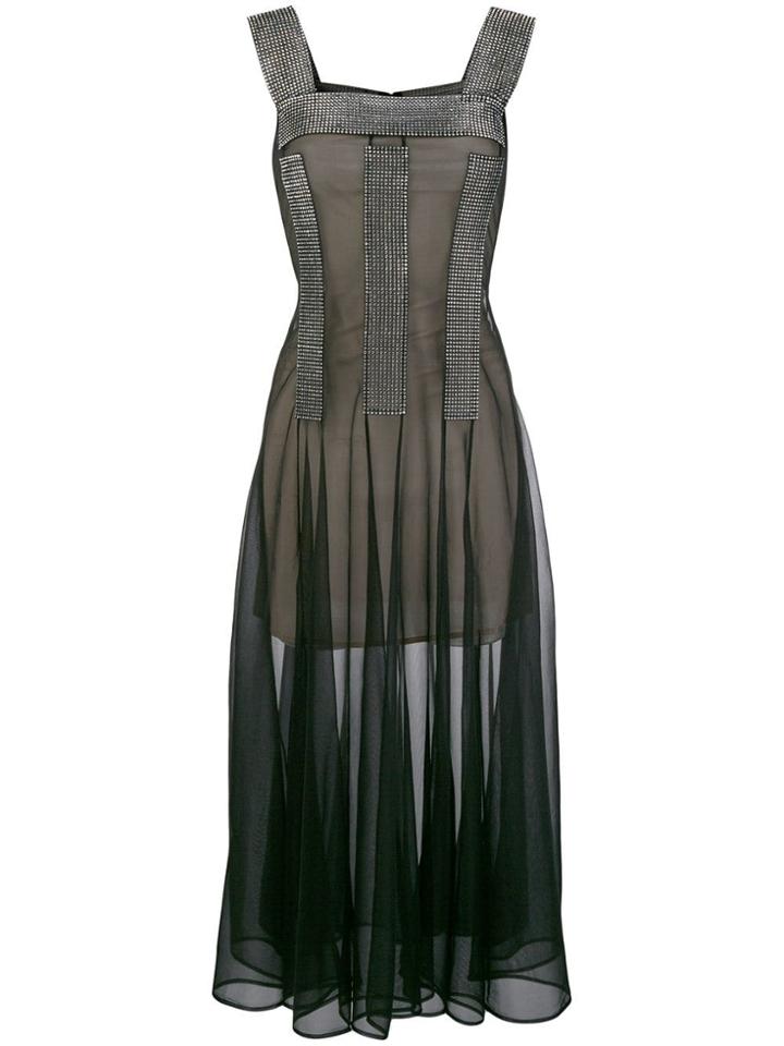 Christopher Kane Crystal Mesh Dress - Black