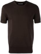 Neil Barrett Ribbed Trim Top, Men's, Size: Medium, Brown, Viscose/nylon