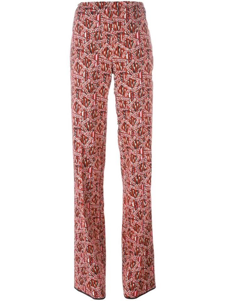 Giambattista Valli Printed Flared Trousers, Women's, Size: 42, Viscose/cotton/polyamide/acetate