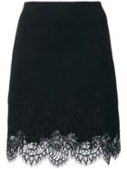 Ermanno Scervino Lace Trim Skirt - Black
