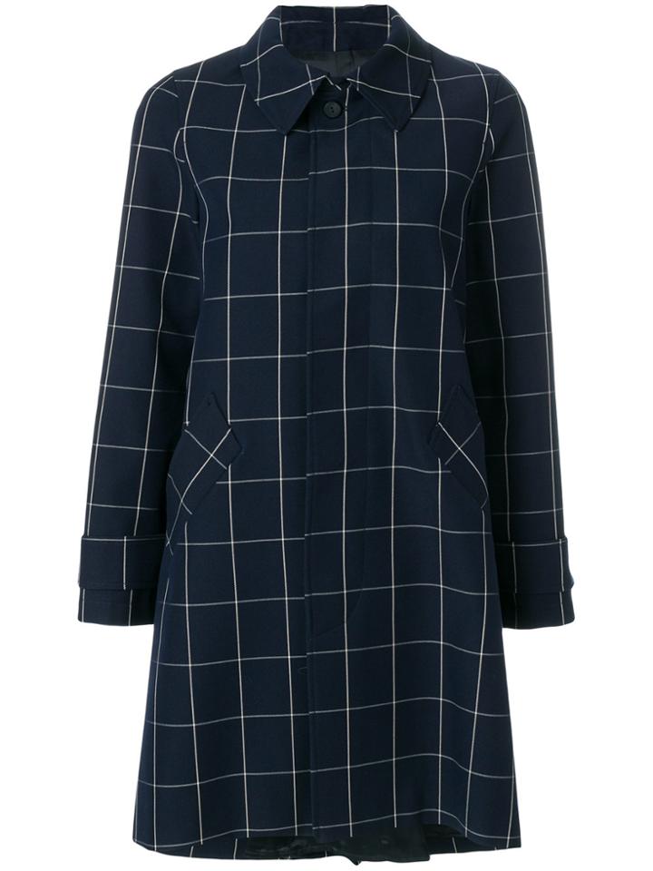 A.p.c. Checked Coat - Blue