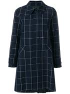 A.p.c. Checked Coat - Blue