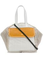Carmina Campus Colour-block Tote - Nude & Neutrals