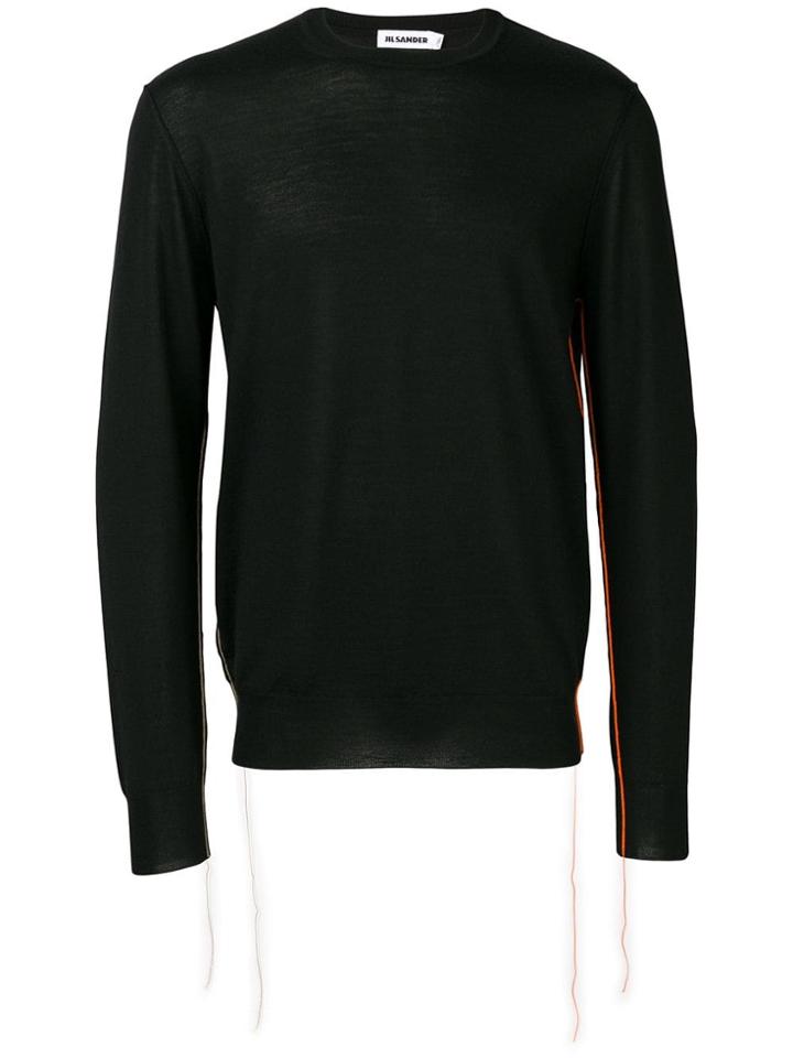 Jil Sander Stitch Detail Slim Jumper - Black