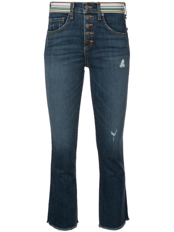 Veronica Beard Cropped Bootcut Jeans - Blue