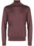 Corneliani Turtle-neck Fitted Sweater - Brown