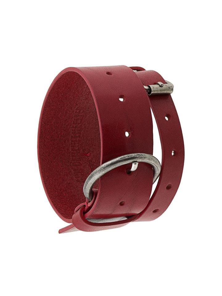 Ann Demeulemeester Belt Bracelet - Red