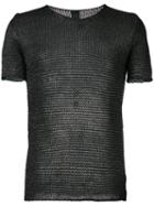 10sei0otto - Knit Round Neck T-shirt - Men - Cotton/polyamide - Xl, Black, Cotton/polyamide