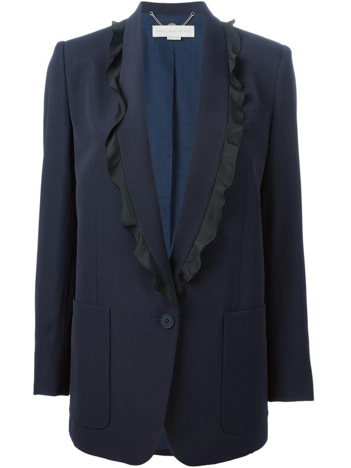 Stella Mccartney Black Frill Blazer